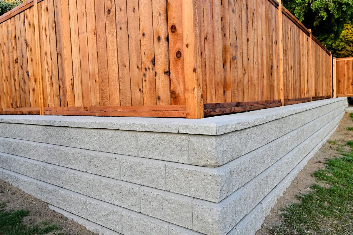 Segmental concrete block retaining wall near Baldwin NY — Nassau County Concrete